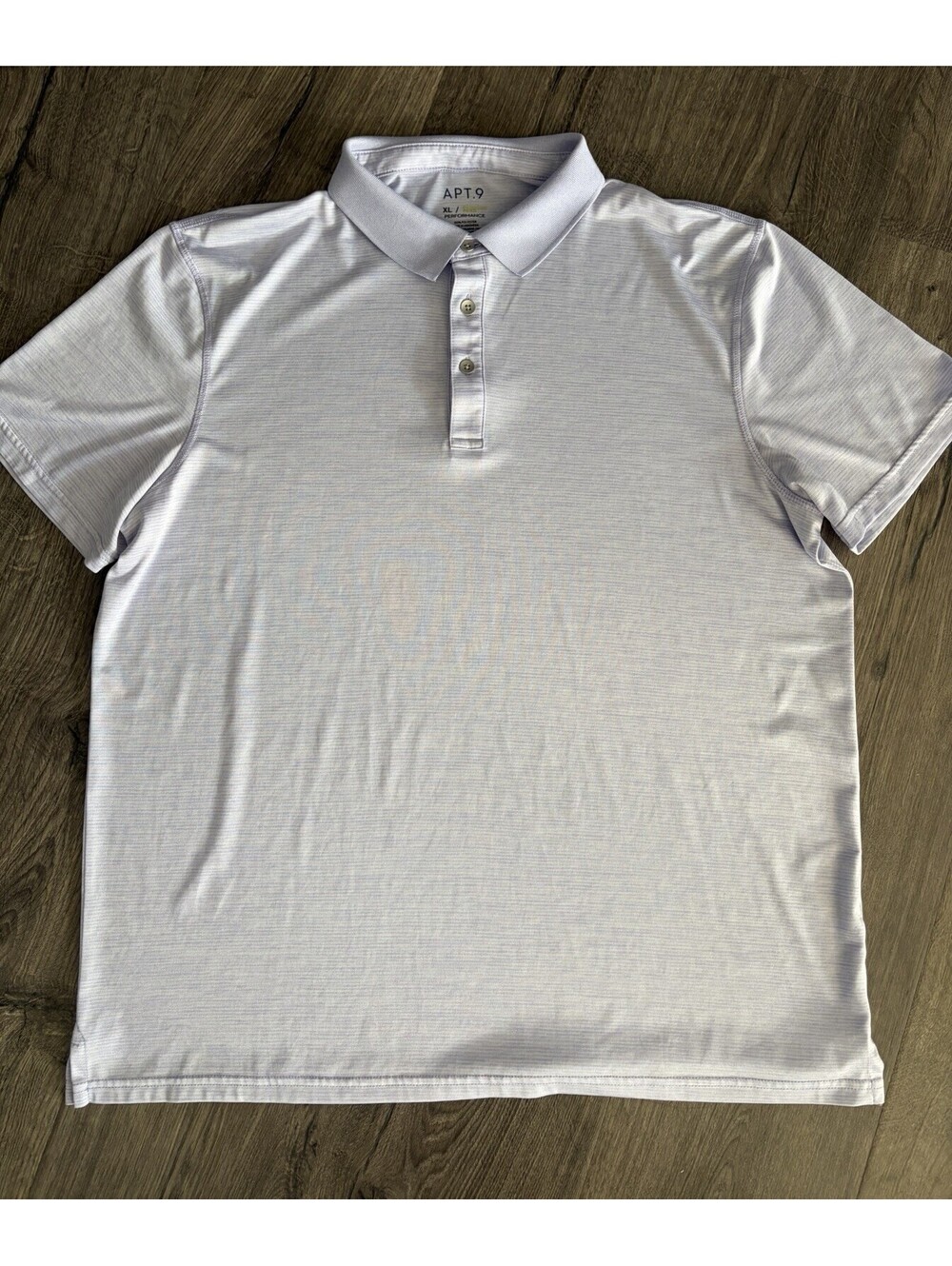 APT.9 Premier Flex Performance Polo Shirt Mens XL Lavender Golf Preppy Purple